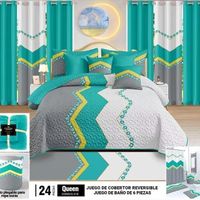 Customized Hot Selling Bedspread Quilt 24 Piece Bedspread King Size with Matching Curtains and Bathroom Set 22 Piece Ready Stock