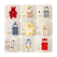 Autumn and winter new baby clothes newborn onesies cartoon children's animal crawling clothes