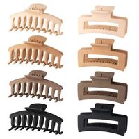 Custom wholesale women's 8-pack strong Haarklammer claw clip 10.5 cm 8.5 cm large matte banana clip large plastic hair claw clip