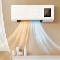 Dual-purpose efficient wide-angle mobile small fan space heater room wall-mounted electric 1800W 2-in-1 air conditioner