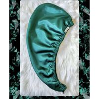 Quick-drying 2-layer microfiber satin hair towel custom salon hair towel women's headscarf