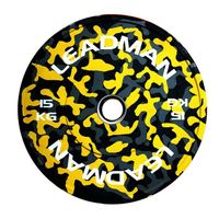 Leadman high quality factory price camouflage color plate fitness equipment weightlifting barbell plate rubber bumper plate