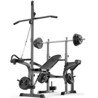 2024 Adjustable Fitness Equipment Weight Lifting Barbell Bench Press Home Gym Bench