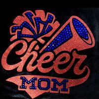 Low Minimum Custom Neon Cheers Mom Iron On Glitter Rhinestone Transfer Cheers Leading Rhinestone Pattern Design