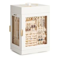 360° Rotating Jewelry Storage Box for Women Elegant Jewelry Box Necklace Ring Earring Storage Jewelry Storage Box and Storage Box