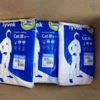 Factory price DuPont fabric dangerous goods suit SMS microporous anti-static disposable chemical protective clothing type 5 6 coveralls