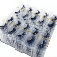 Fluffy volume and classic 3D Mink eyelash supplier 5D Real Mink Full Strip Mink Lashes Wholesale